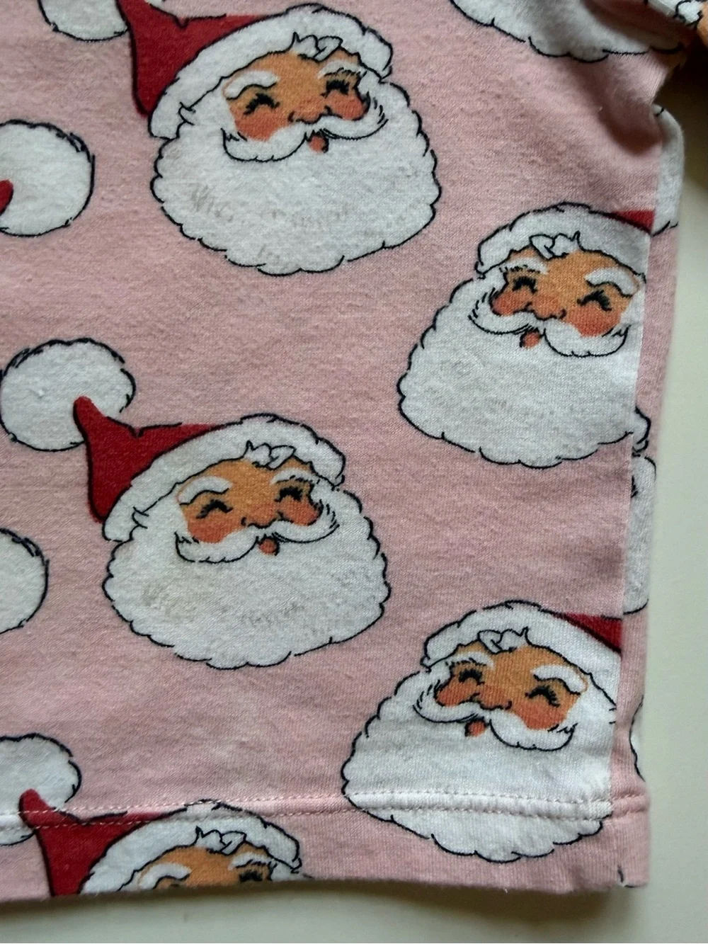 Pink Chicken Baby Girl Pink Santa Print Pajama Set - Size 6/12M